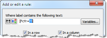 Overtype '??' with '1' to match to Forecast Year 1 in the database