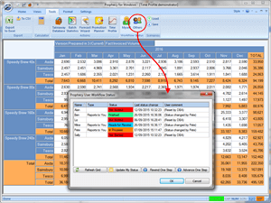Screenshot showing Prophecy workflow manager